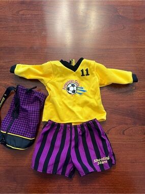 Retired American Girl “Shooting Stars” Soccer Uniform and Bag